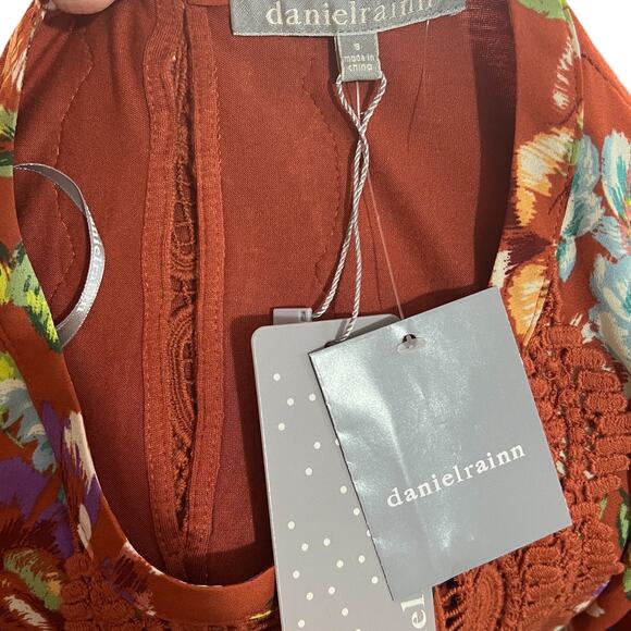 Daniel Rainn SMALL Quin Keyhole Crochet Blouse - Stitch Fix Mixed Material Top - Picture 7 of 12